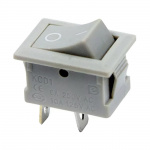 36-2113 Выключатель клавишный 250V 6А (2с) ON-OFF серый Mini REXANT