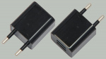 Сетевое ЗУ USB 2 port, 2.1A+1A, 3-822, черный