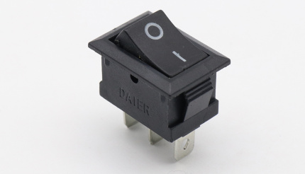 36-2130 Выключатель клавишный 250V 6А (3с) ON-ON черный Mini REXANT