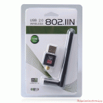 Адаптер сетевой USB - WiFi  MRM W03 (MTK7601) Free Driver 300Mbps,с внешней антеной