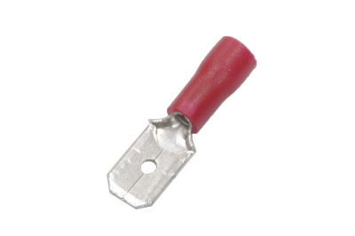 08-0313 Клемма плоская изолированная штекер - 6.3мм 0.5-1.5мм2 (РПи-п 1.5-(6.3)) красная REXANT