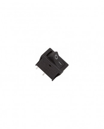 36-2110 Выключатель клавишный Mini 250В 6А (2с) ON-OFF черный (RWB-201, SC-768)