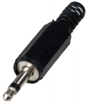 1-040 Разъем аудио 3.5мм "шт" моно пластик на кабель (шт.)